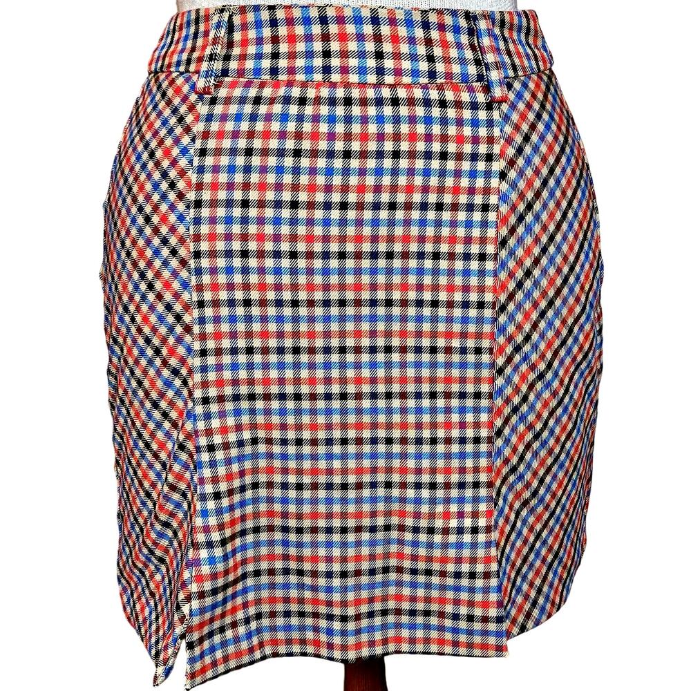 Bershka Plaid Mini Pencil Skirt Size Small
